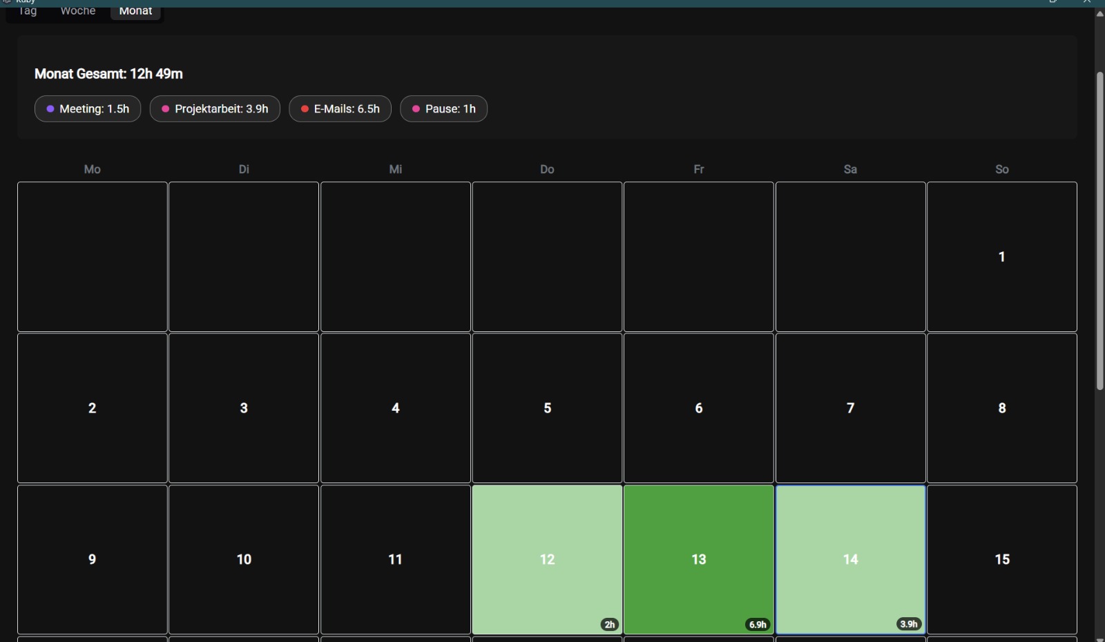 Kuby Software Kalender