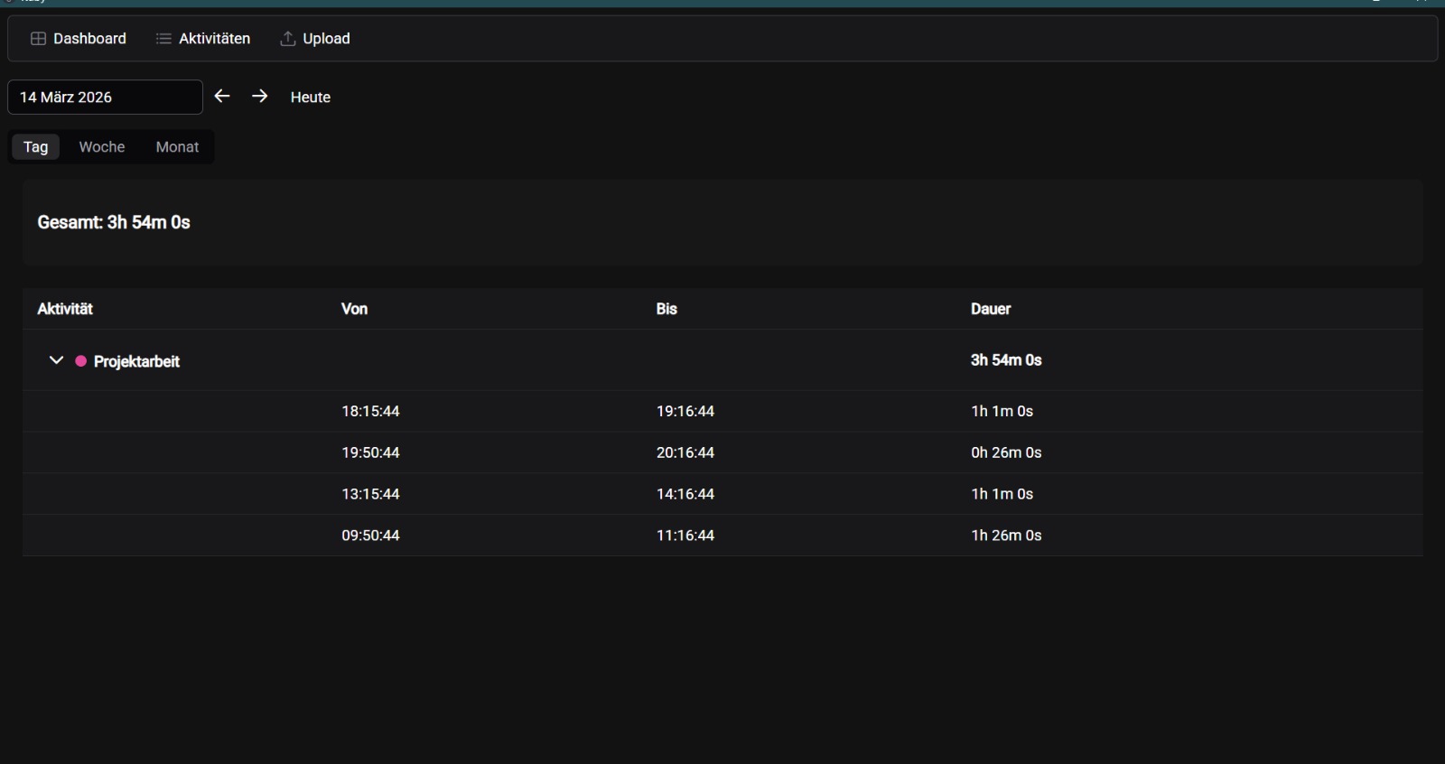 Kuby Software Zeitauswertung