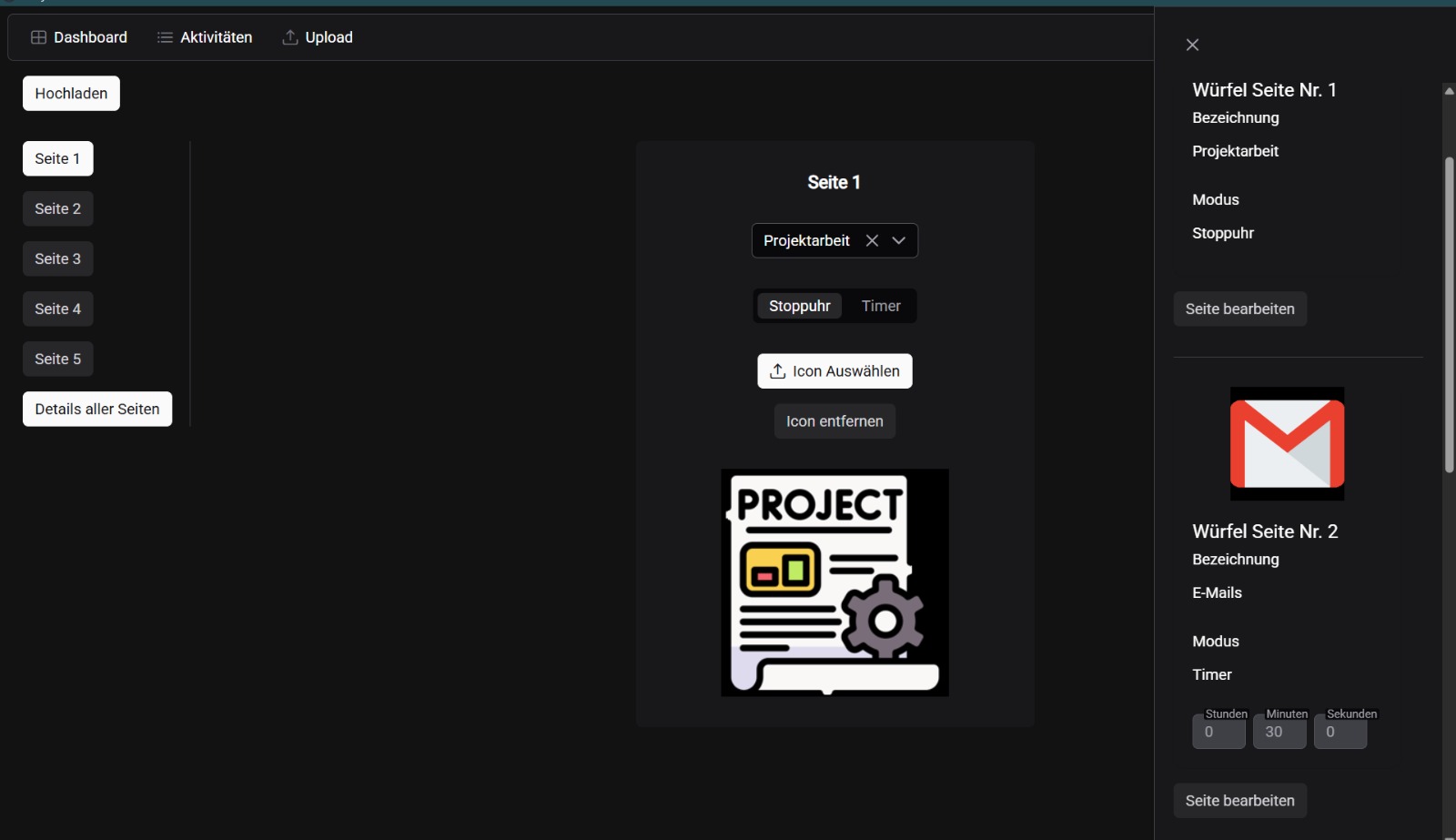 Kuby Software Würfel Konfiguration